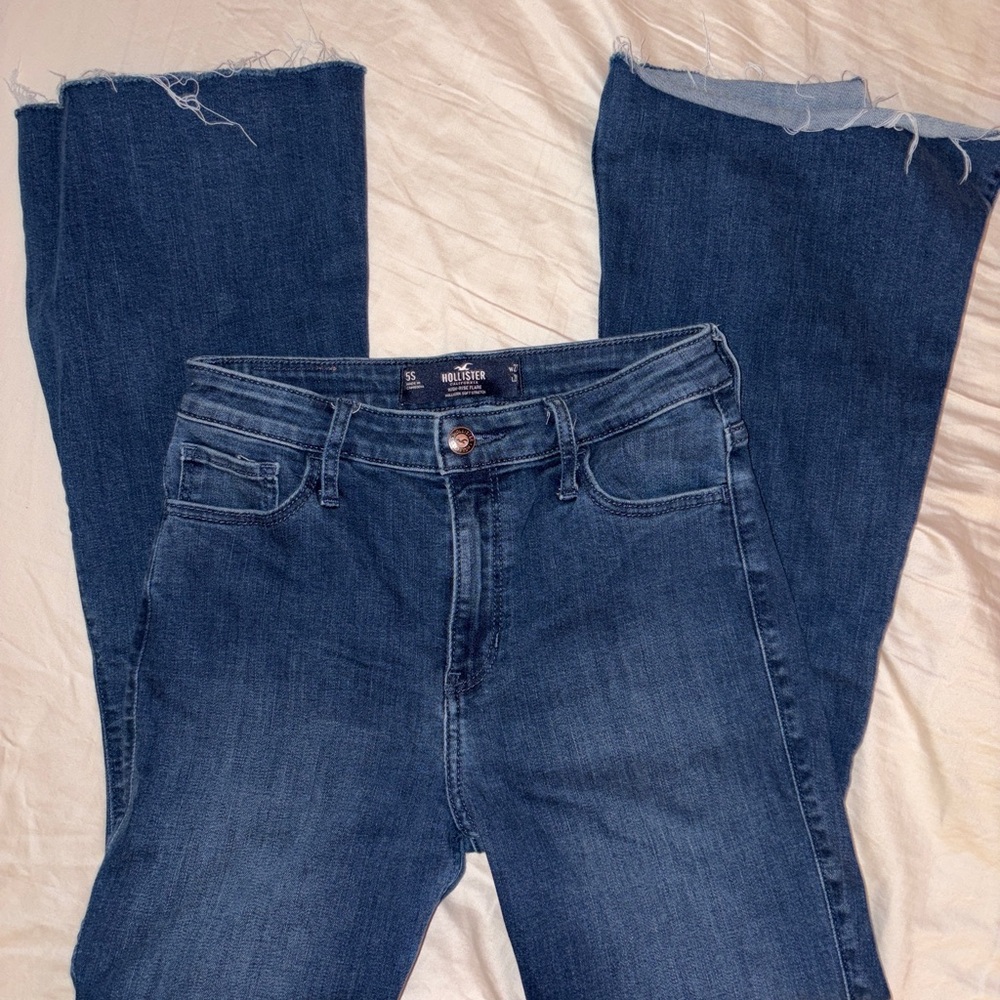 Hollister High-Rise Dark Blue Flare Jeans